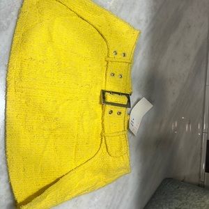 Brand new Yellow mini skirt with underwear attached